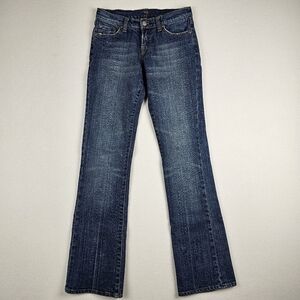 7 For All Mankind Bootcut with Pink Rhinestone Detail Size 26